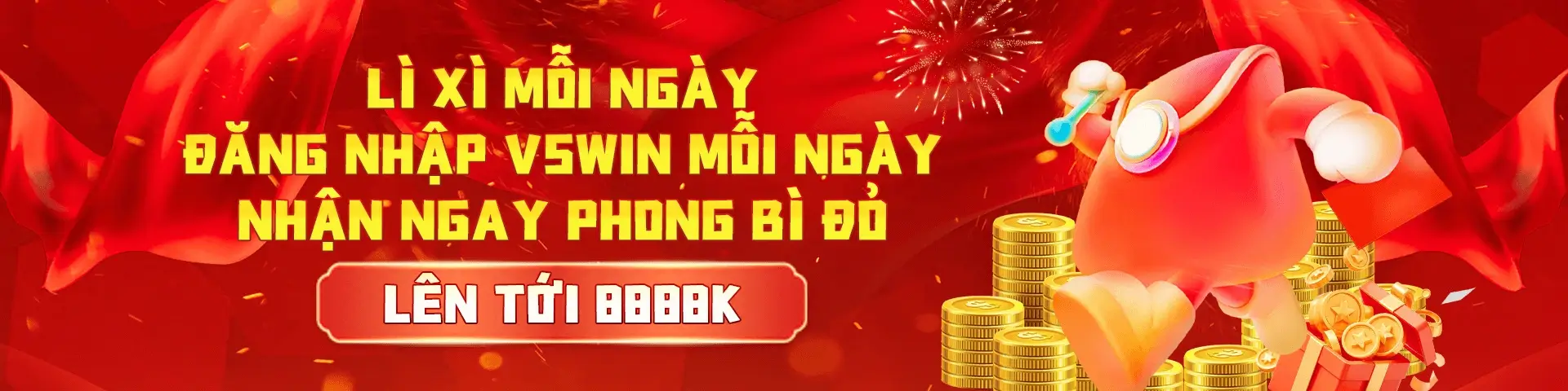 Vswins5 Đăng nhập mỗi ngày nhận phong bì đỏ đến 8.888k